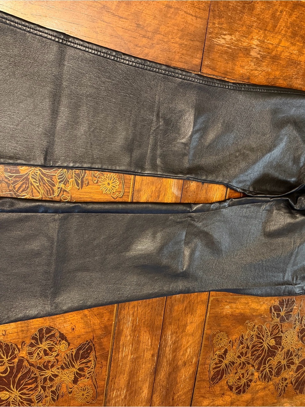 Babaton Black Faux Leather Pants